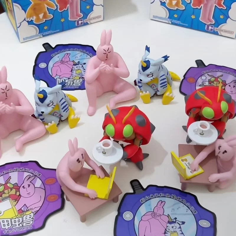 Bandai Digimon My Friend Rabbit Blind Box Anime Figures Genuine Collectible Desktop Ornament Decor Gift
