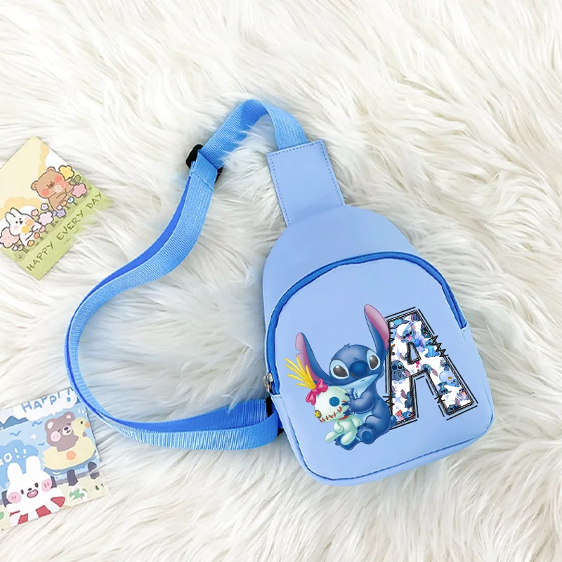

Lilo Stitch Crossbody Bags Child Kawaii Anime Cartoon A-Z Letter Y2Kbag Women Handbag Girl Shoulder Bag Fashion Cute Kids Gift