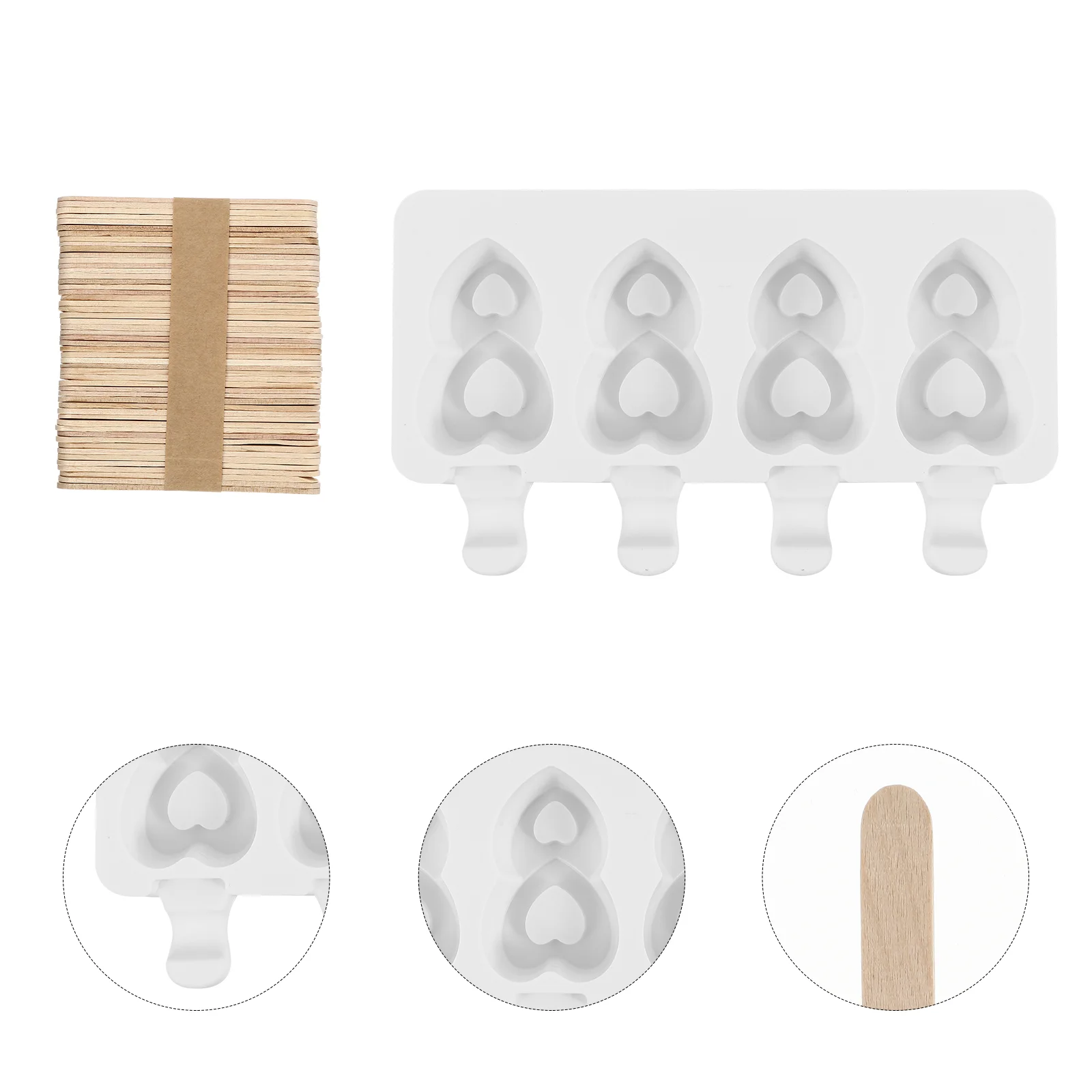 Popsicle Mold Ice Maker Machine DIY Supplies Diamond Cream Silicone Silica Gel Molds Mould