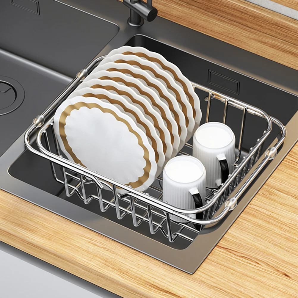 

Dish Drainer Expandable Stainless Steel Dish Drying Rack Kitchen Dish Drainer Rack Dish Rack For Kitchen