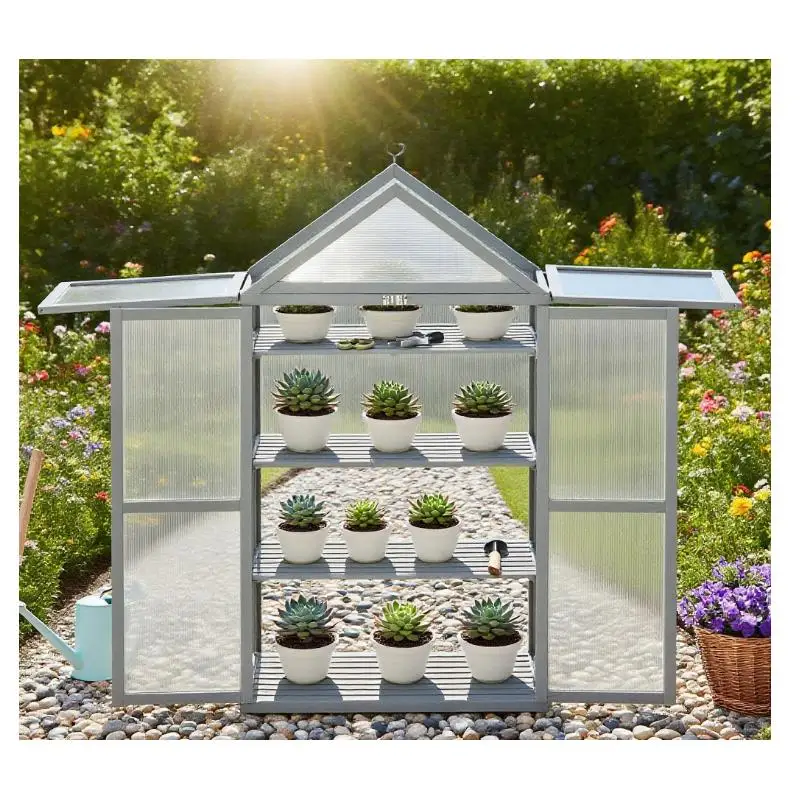 

Деревянная кашпо для цветов в теплице с холодным каркасом для использования в саду, идеально подходит для рассады и роста растений