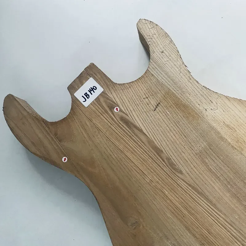 JB140 Uncut Raw Materials Electric Guitar Body Unfinished in Solid ASH for Guitar DIY Part Custom Surface Damages Dirty