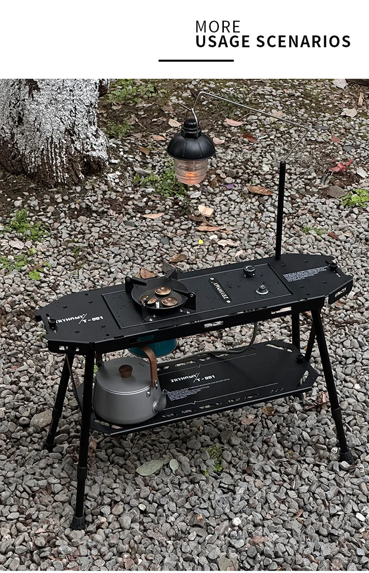 Tryhomy IGT 0,5 Einheit Campingtisch Aluminiumlegierung Doppelschichtiger IGT-Tisch Erweiterbarer taktischer Tisch für eine Person – Detail 6