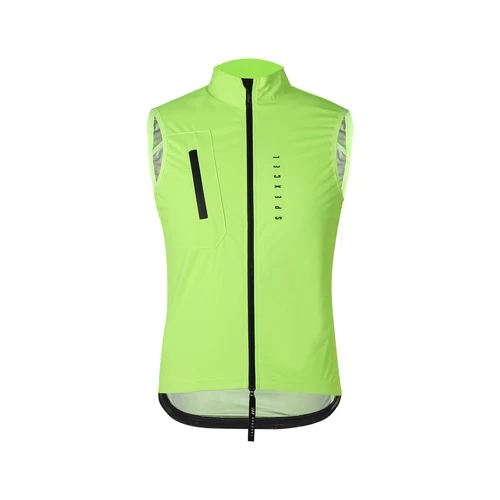 Imagen 1 del producto SPEXCEL 22 All Season Pro fit Chaleco de ciclismo impermeable y a prueba de viento, chaqueta de bicicleta de tela ligera de 3 capas, chaleco de viento con cremallera bidireccional