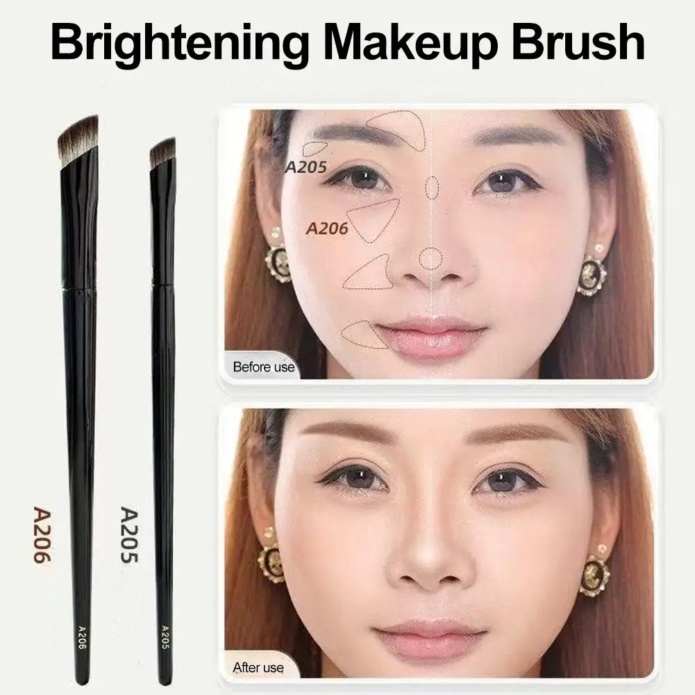 High-gloss Makeup Brush Angled Eyeliner/ Eyebrow Brush Soft and Skin-friendly Fiber Hair Fashion Design Single Eye Brush