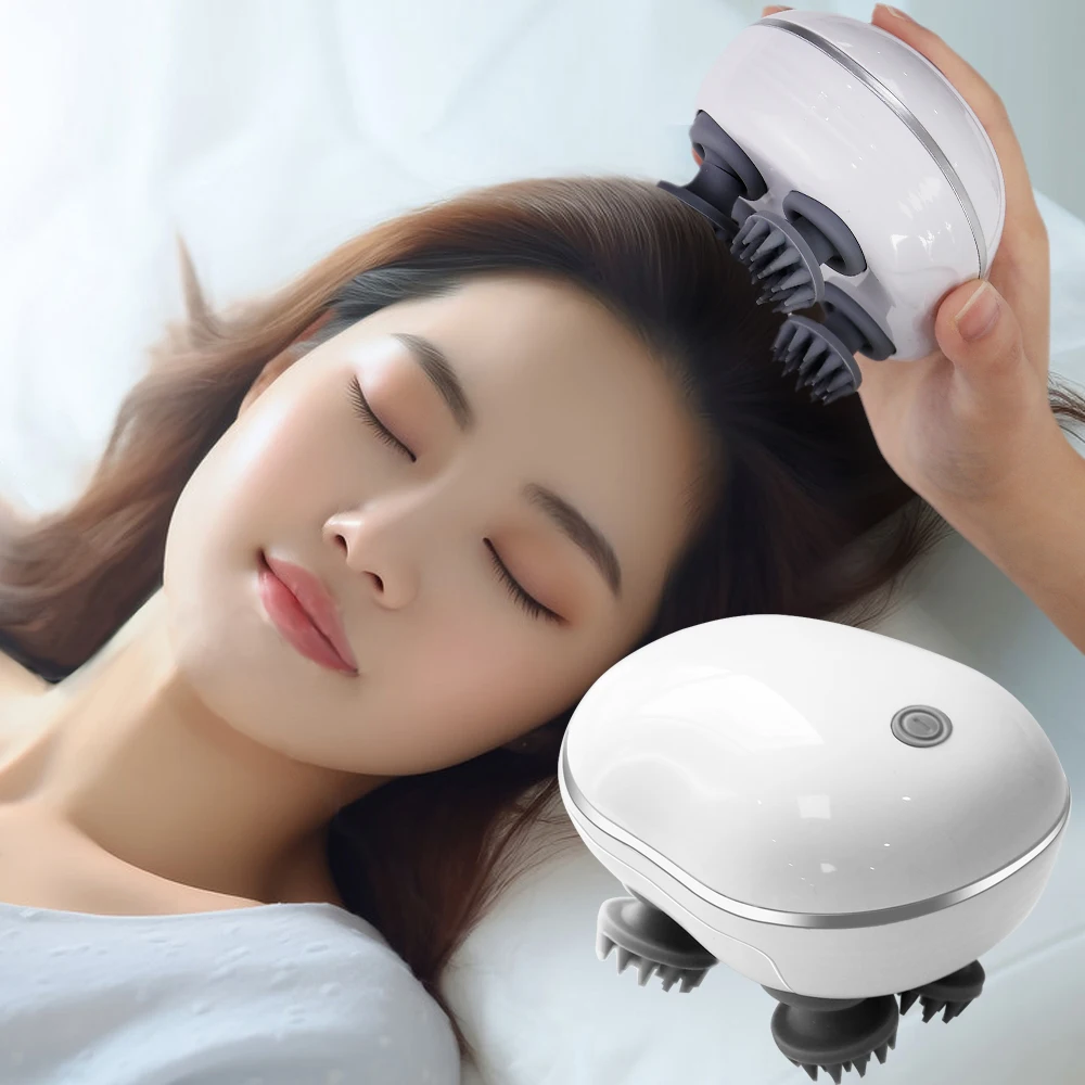 Electric Scalp Massager Portable Head Scratcher Massager Relax Muscles Kneading Massage for Deep Cleansing Hair Growth