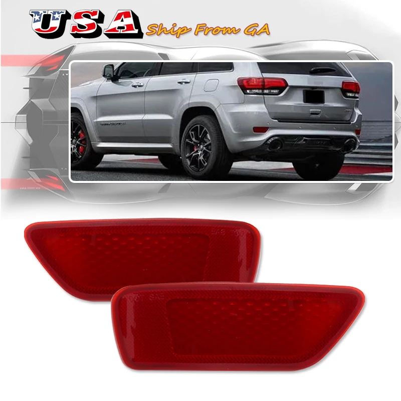 

Для Jeep 2011-2020 Grand Cherokee WK2 отражатели заднего бампера, без лампы/розетки, автомобильные аксессуары
