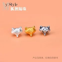 S999 Zuyin 3D hard silver jewelry accessories fox beads separated beads manual DIY beads knitting accessories