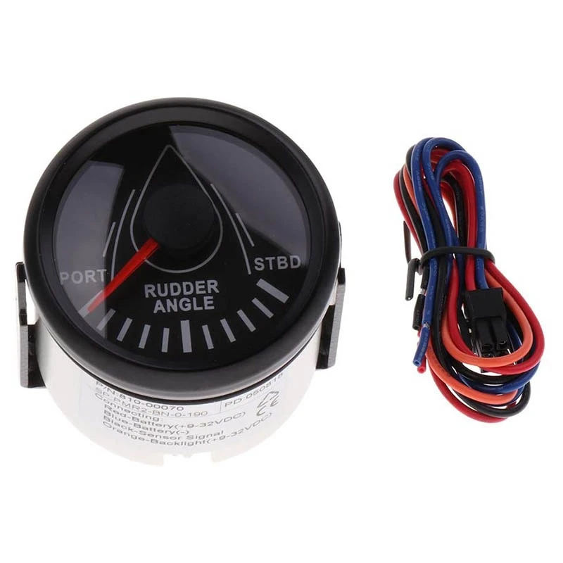 Rudder Angle Indicator Gauge with Marine/Boat Rudder Sensor 52mm 12V/24V Marine Angle Meter