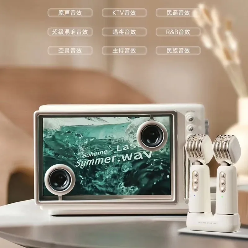 كلمات الصوت شفافة العائمة كاريوكي سمّاعات بلوتوث