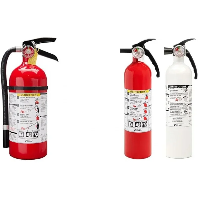 Pro 210 2A:10-B:C Fire Extinguisher, Rechargeable, Multi-Purpose Home & Kitchen Extinguishers & Office Use, 2