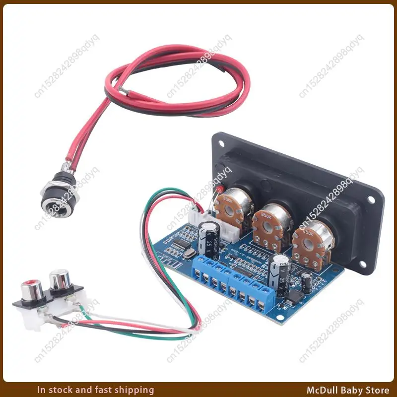 ABJA-2.1 채널 Bluetooth 5.0 오디오 증폭기 보드 2X25W + 50W 서브우퍼 클래스 D 증폭기 보드 키트(DC Female + AUX 케이블 포함)