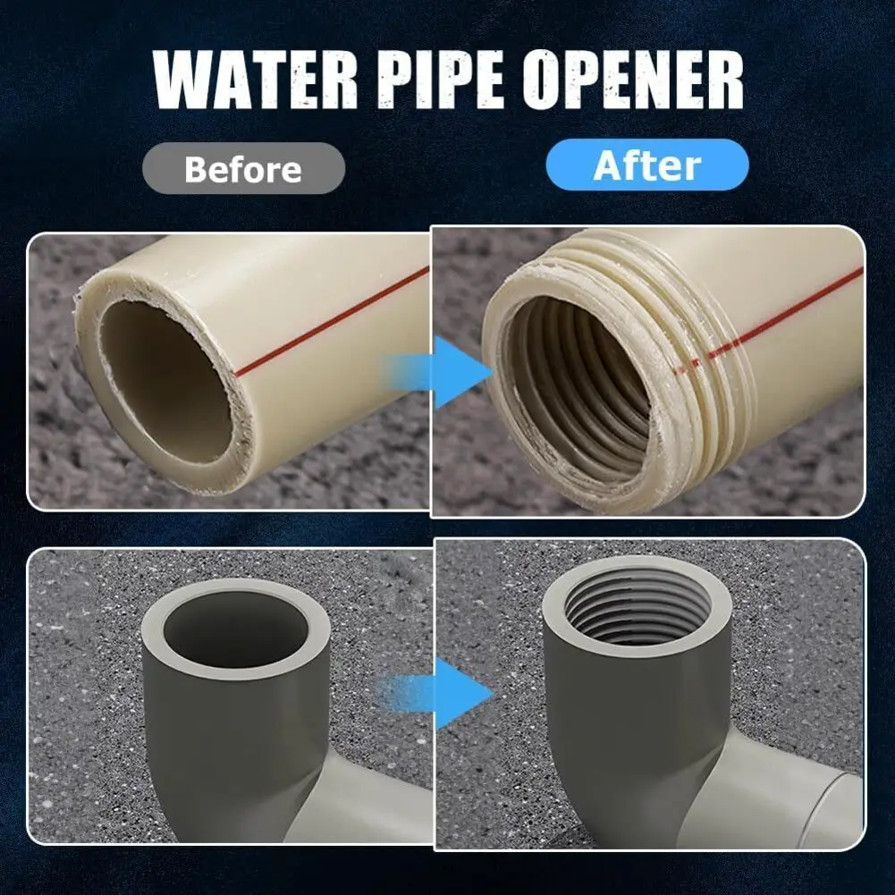 

Набор из 3-х инструментов для нарезки резьбы на трубах: интегрированный резьбонарезной инструмент для PPR труб, инструмент для нарезки внутренней и внешней резьбы, резьбонарезной инструмент для ПВХ труб