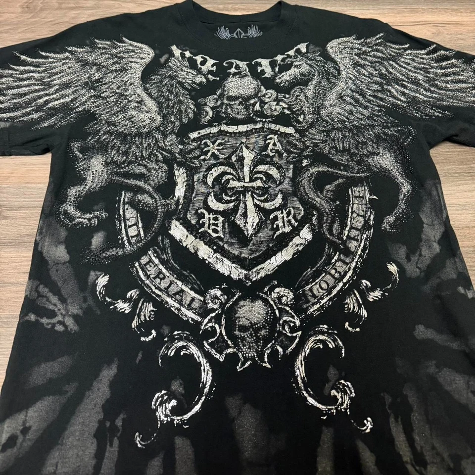 2025 Limited Rare Y2K Black Xzavier with Rhinestone Shirt