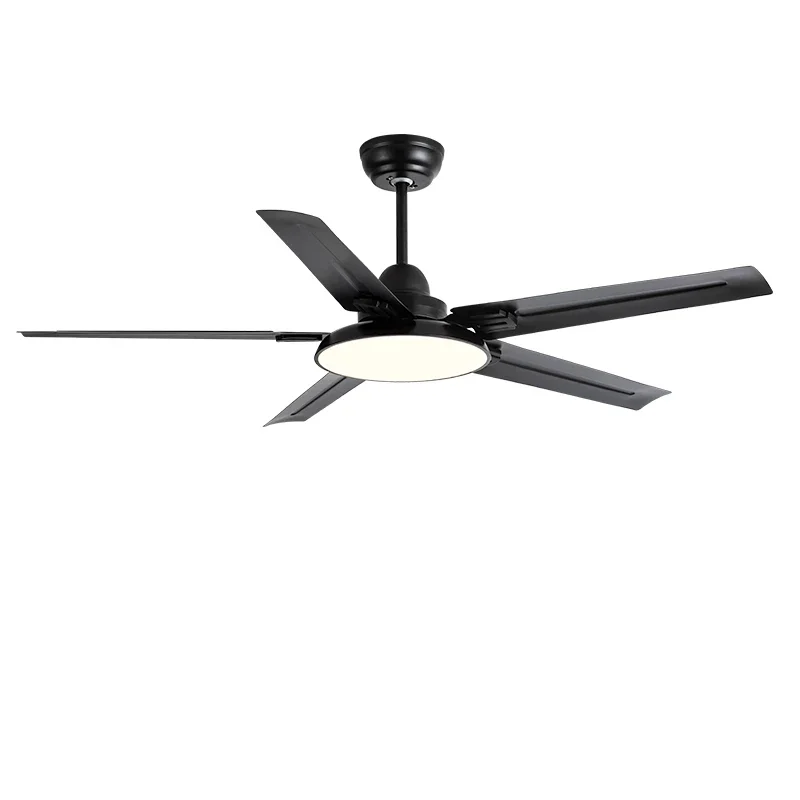 

Living Room 52 Inch 56 Inch Home Decorative Iron 5 Blades Remote Control Modern LED Mute Bldc Ceiling Fan with Light