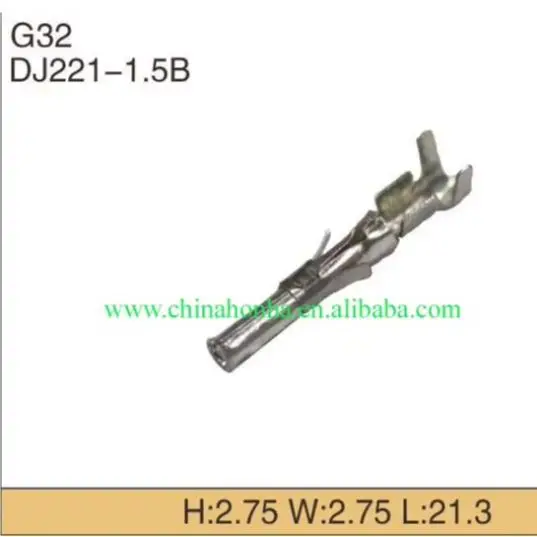 Free shipping 100pcs Auto car splices wire terminal crimp terminal electrical pin terminal DJ221-1.5B