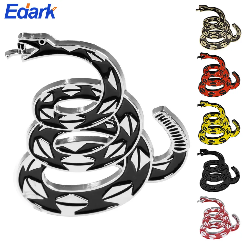 

Dont Tread on Me Metal Car Sticker, Gadsden Flag Auto Emblem, 3D Snake Decal for Automotive, Truck, Motorcycle, Car Chrome Metal