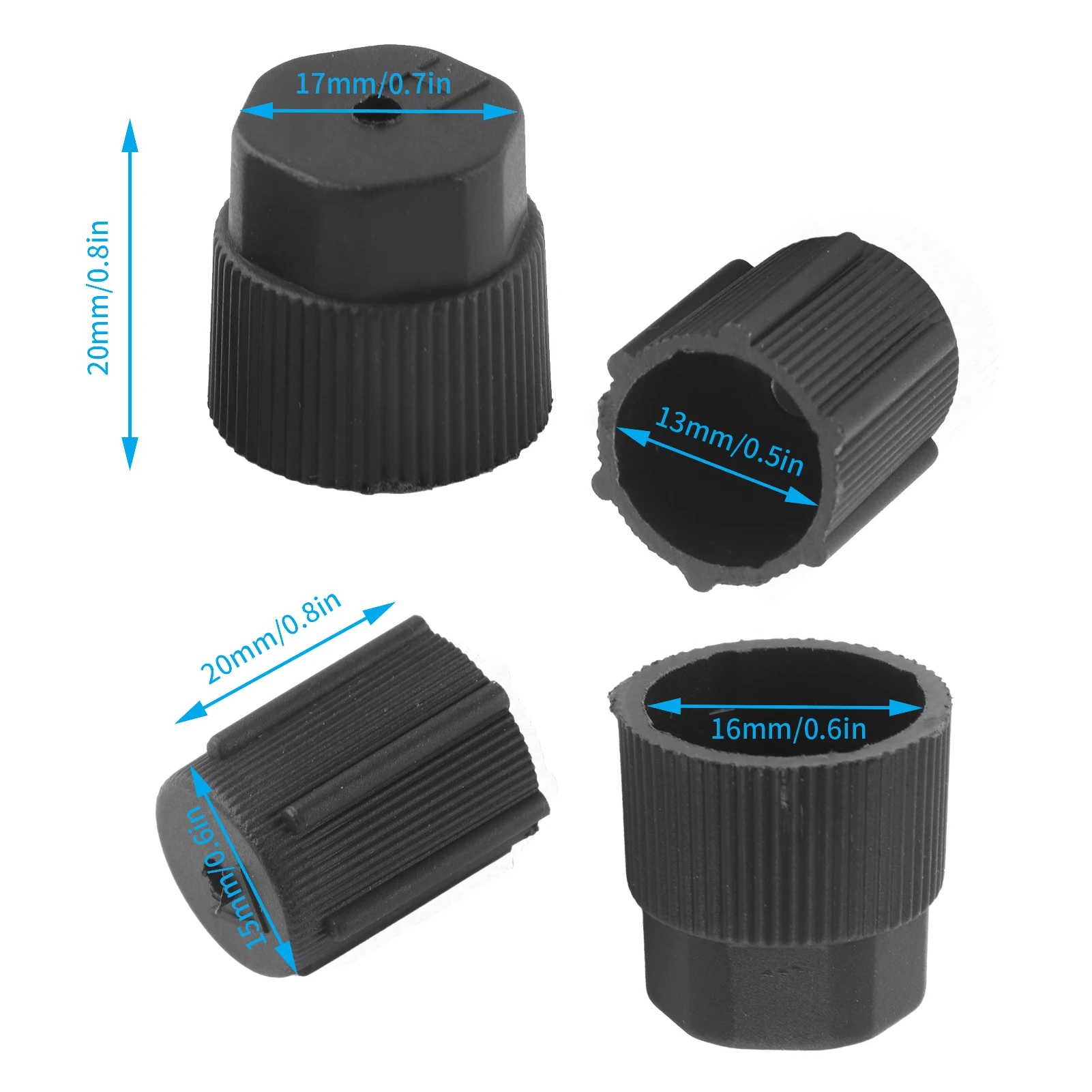 에어컨 서비스 A/C 수리 냉매 충전 포트 커버 자동차 액세서리 A/C 포트 커버