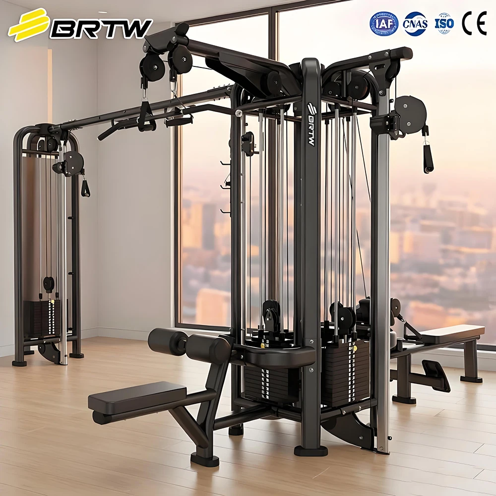 Multi-Function 5-Station Cable Trainer Commercial Grade Multi-User Full Body Workout Machine with CE/ISO Certified for Gym