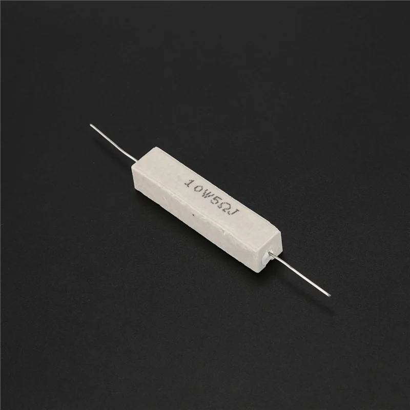 AS62 100 unidades de resistor de cimento enrolado 5 Ohm 10W Watt 5%