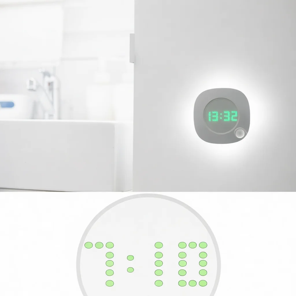 Smart Led Sensor Night Light Clock Rechargeable Lamp Adjustable Brightness Soft Lighting For Bedroom Closet Desk Decor