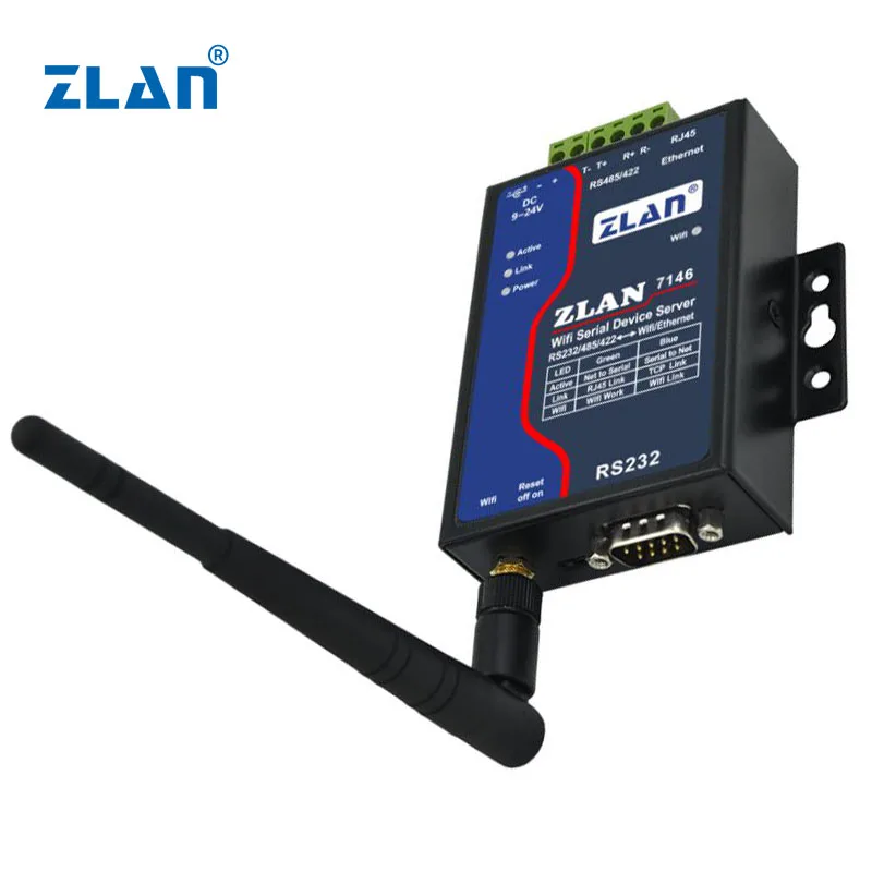 ZLAN7146 modbus gateway MQTT industrial RS232/485/422 to Wifi converter