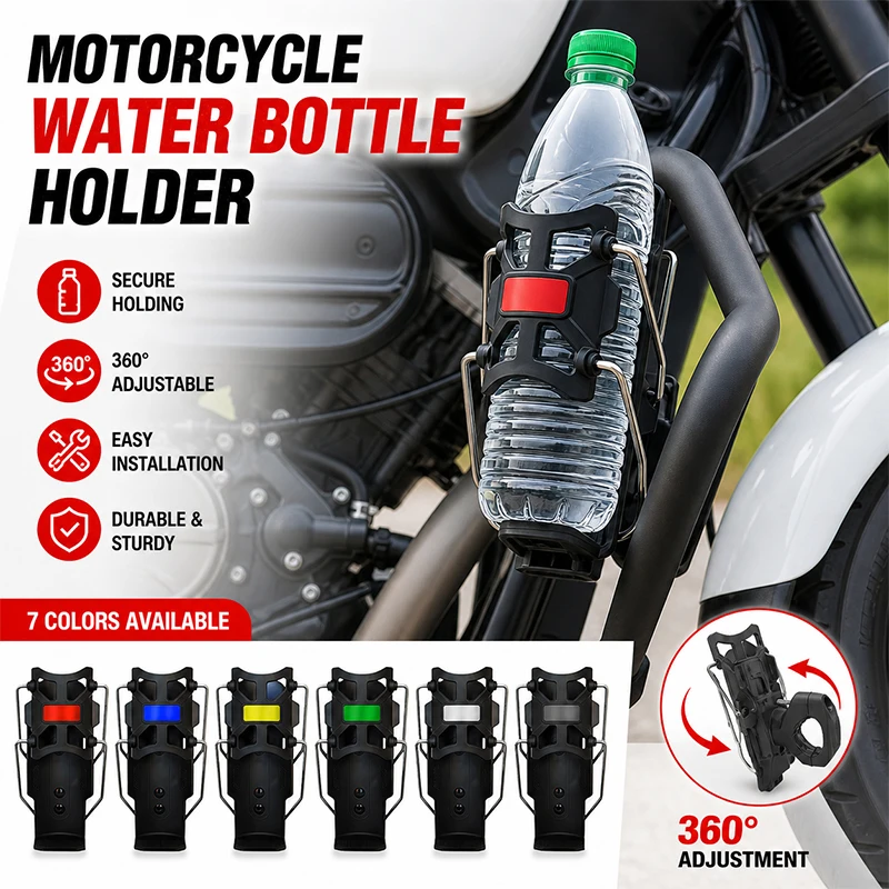 Universal Rotating Cycling Cup Holder for Bikes & Motorcycles No Drilling Required - Adjustable Bicycle Cup Holder for Electric