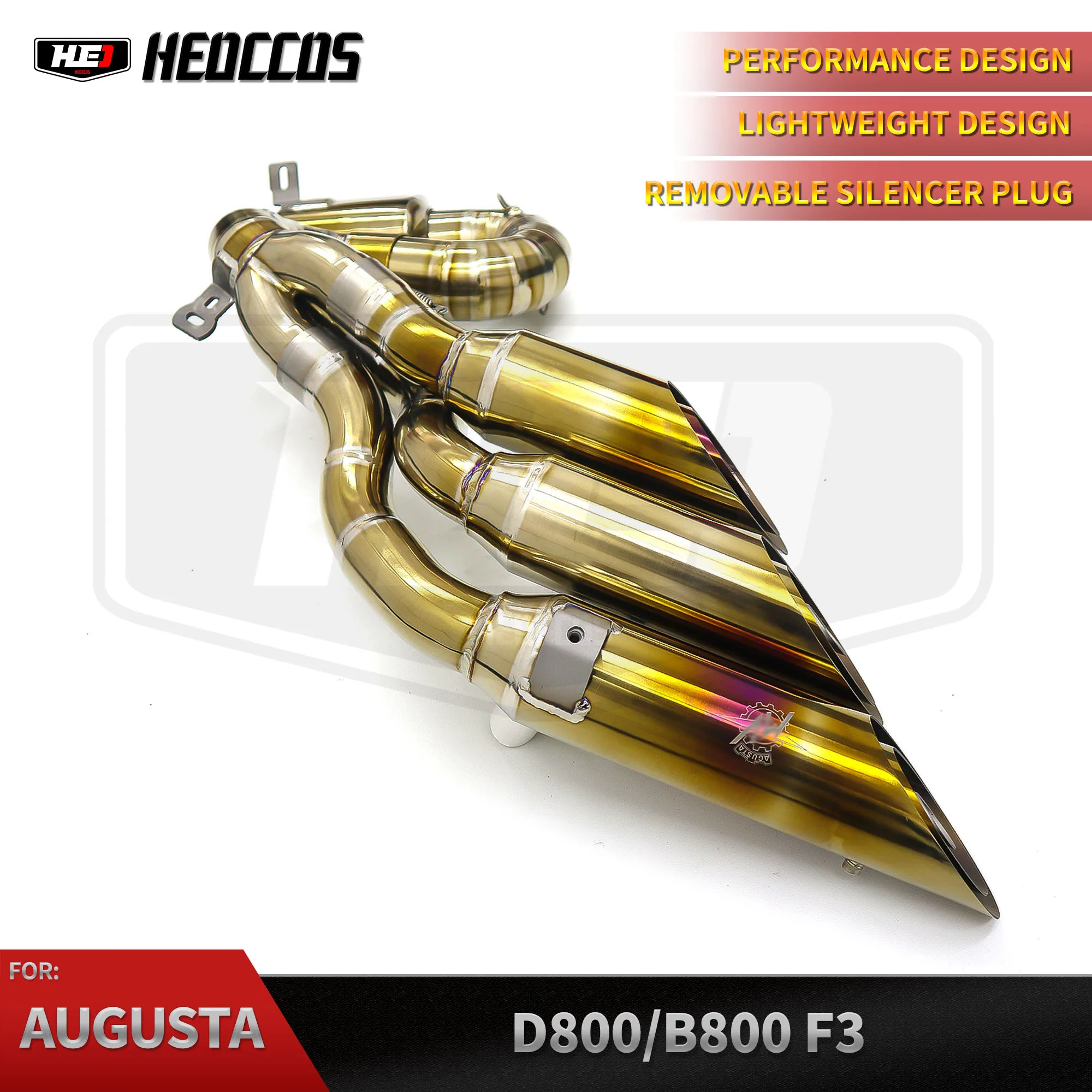 

HEO For Augusta B800/D800 F3 2018 Motorcycle Exhaust System Stainless Steel 304 Exhaust Pipe