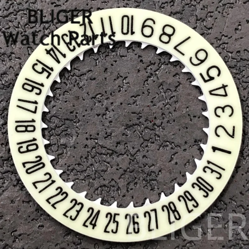 BLIGER NH34 NH35 مضيئة 6 الساعة ساعة التقويم القرص الأبيض تاريخ عجلة صالح NH34 NH35 NH36 تعديل أداة إصلاح 3.0/3.8 تاج