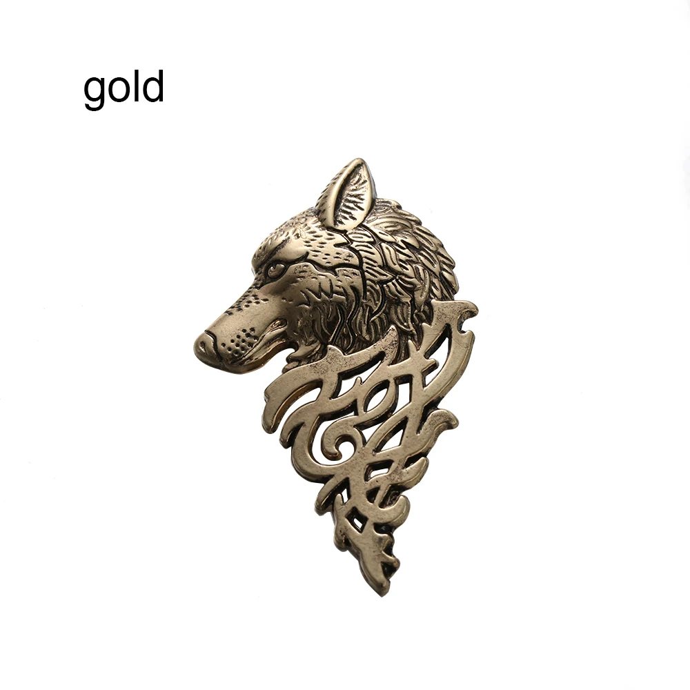 

New Men Vintage Wolf Brooch Suit Collar Badge Pin Punk Lapel