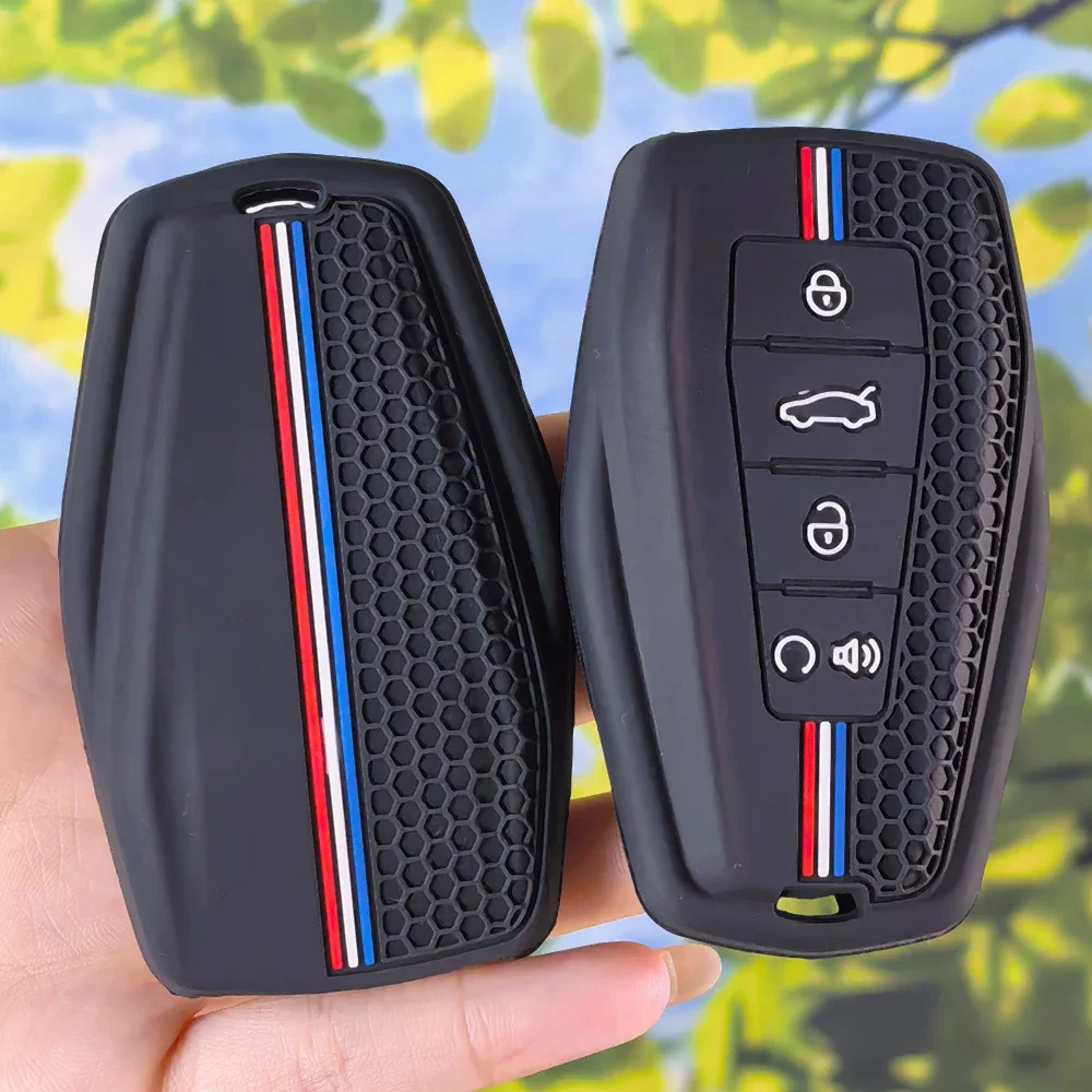 Textured Honeycomb Silicone Key Cover For Geely Emgrand X7 EX7 Coolray 2019‑2020 Keyless Entry Remote Fob Protective Shell