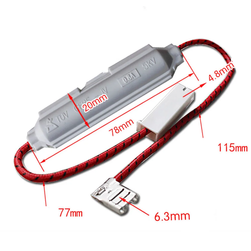High Quality Useful Brand New Duable High Voltage Fuses Microwave Oven Parts 0.65-0.9A Kit Microwave Oven 2pcs