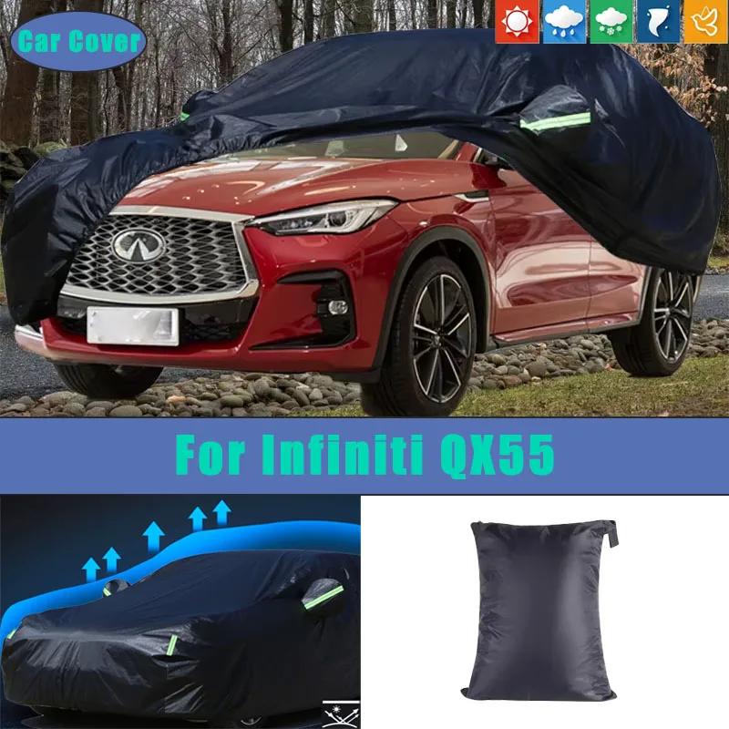 

For Infiniti QX55 Car Full Outer Covers Outdoor Waterproof Dustproof Sun Rain Snow Protection Exterior Car Accessories