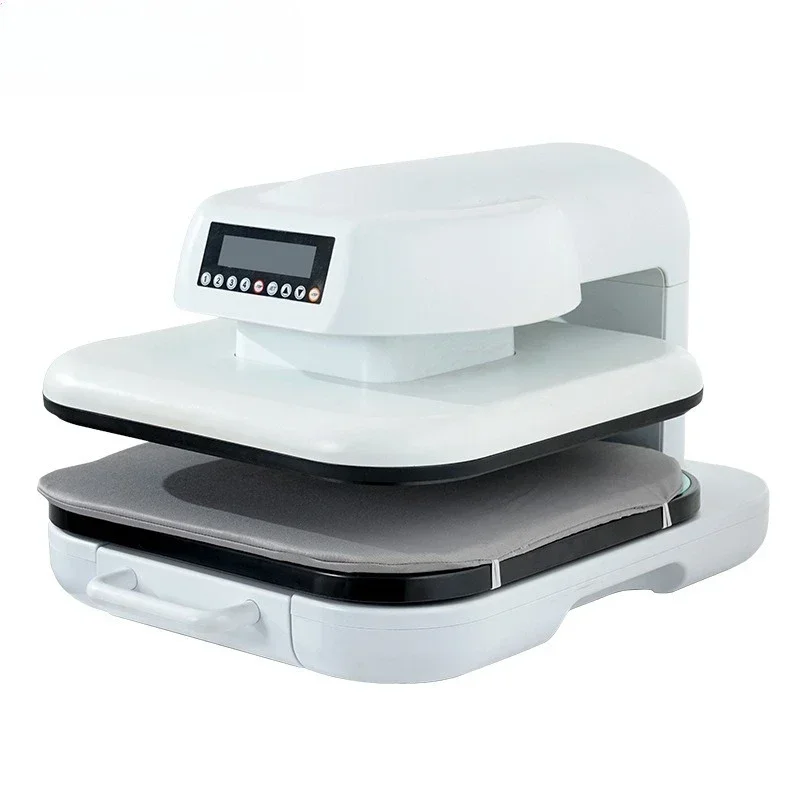 Electric automatic hot press machine, clothes printing machine baseplate can be pulled, heat transfer machine