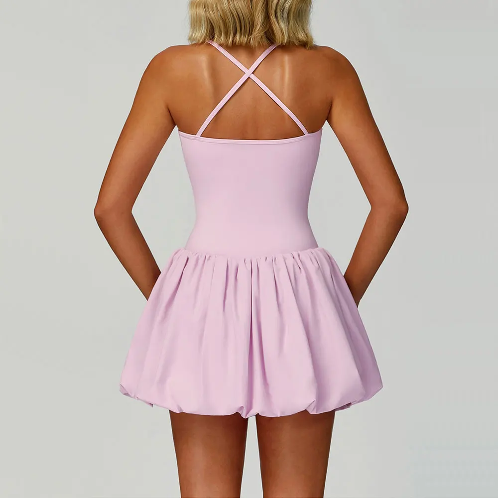 

Rompers Women Yoga Jumpsuit Set Sexy Anti Glare One-Piece Jumpsuit Dance Ballet Sports Dress Gym Push Up Running Tennis Sports