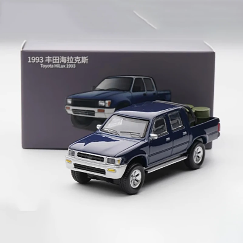 

JKM 1:64 1993, Hilux, имитация внедорожного пикапа, модель автомобиля из сплава, игрушечный орнамент, коллекция для хобби, подарок для мальчика