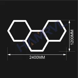 Honeycomb LED Light com hexágono design, Auto detalhamento na garagem, 110V, 220V