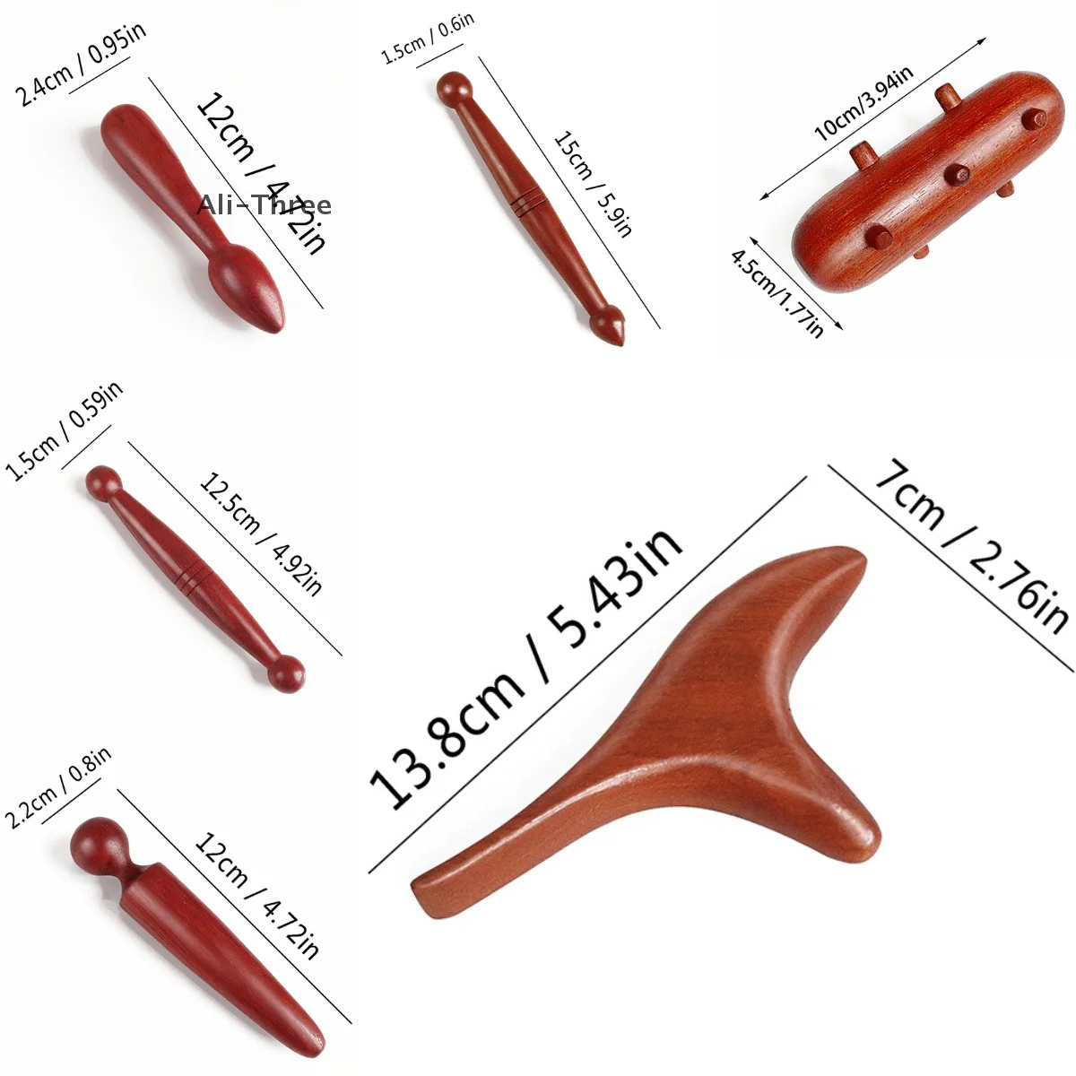 Wooden Massage Tools Wood Lymphatic Drainage Massager Anti Cellulite Body Shaping Tools for Beauty, Gua Sha, Sore Muscle Relief