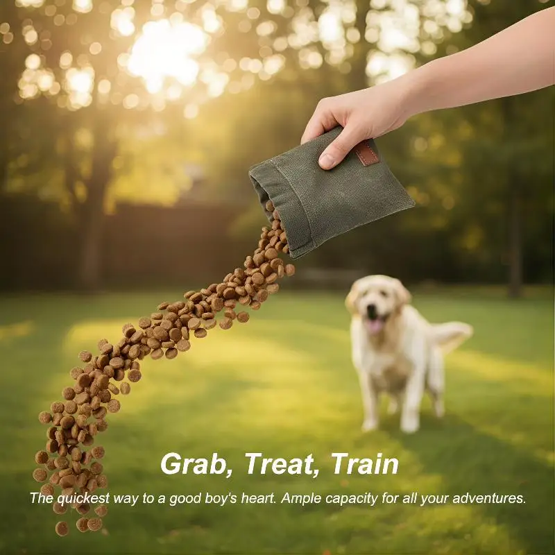 Dog Training Snack Bag Outdoor Travel Dog Food Storage Container Treat Pouch Portable Food Dispenser Bag Durable Pet Accessories