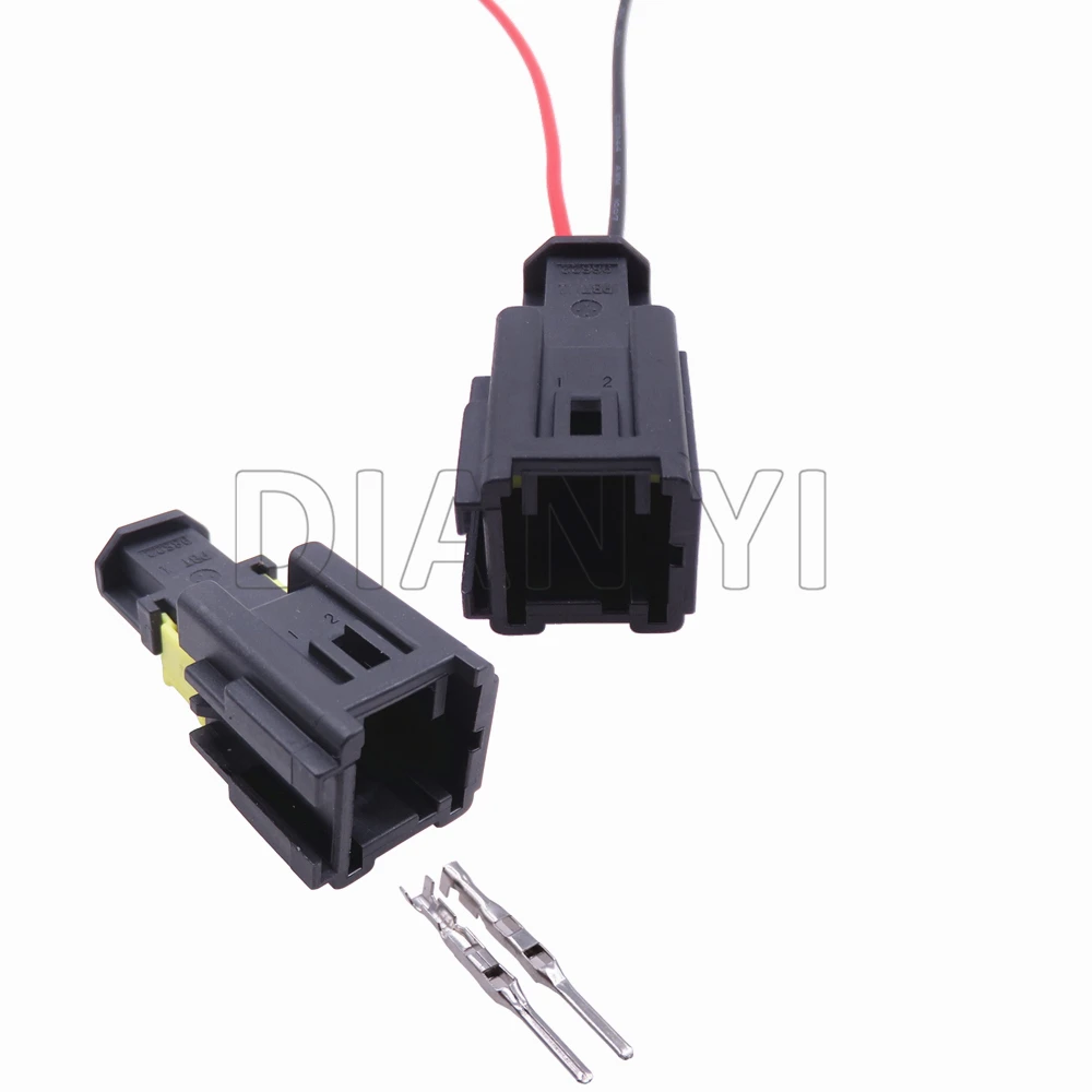 

1 Set 2 Way AC Assembly Car Unsealed Socket with Cables 98822-1021 98817-1021 Automotive Wiring Terminal Connectors