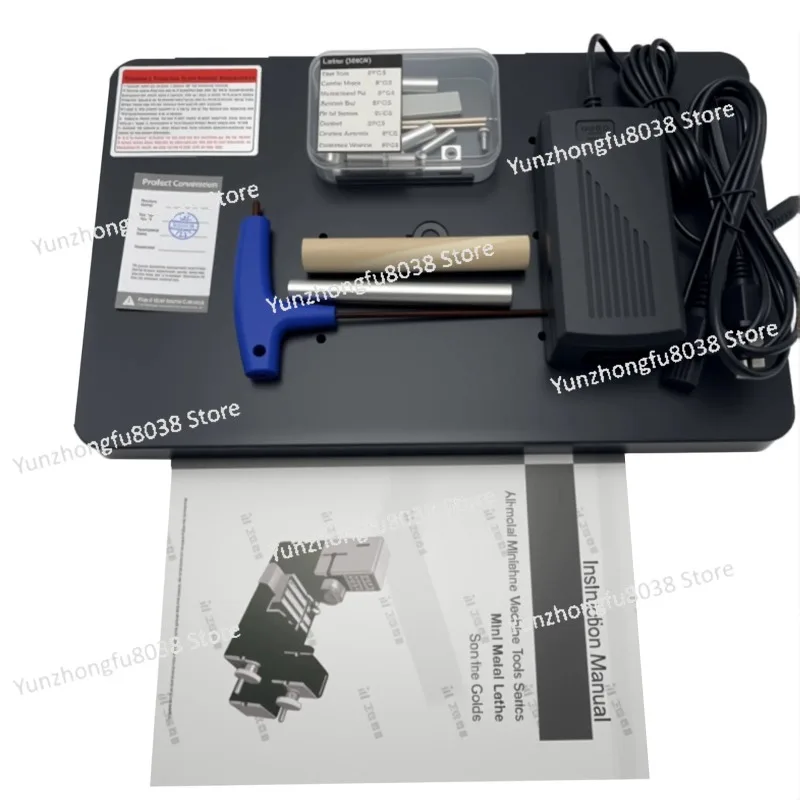 

60W, 12000 rpm Mini DIY Metal Lathe Machine with Base for Wood, Soft Metals, Plexiglass, Plastic, etc