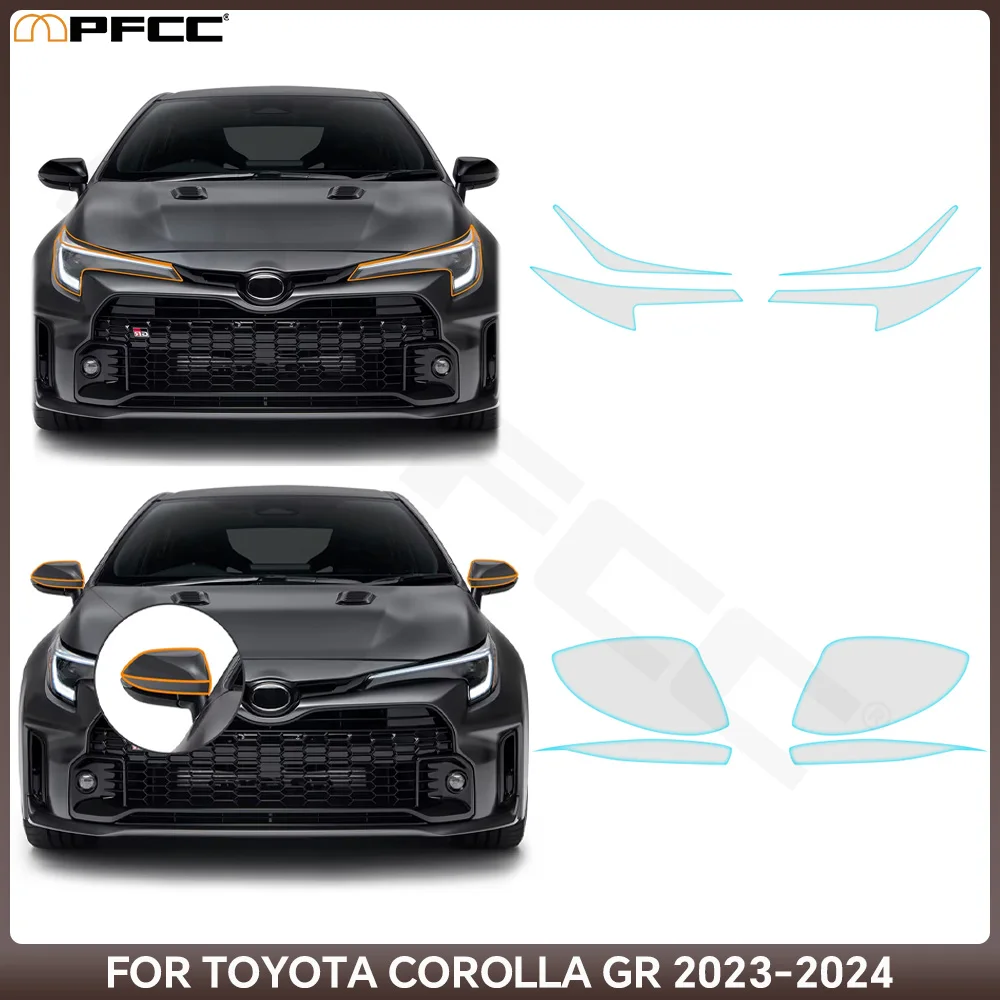 

Pre-cut PPF For Toyota Corolla GR 2023 2024 Headlight Rearview TPU Paint Protection Film Clear Kit Anti-scratch Resistant Cover