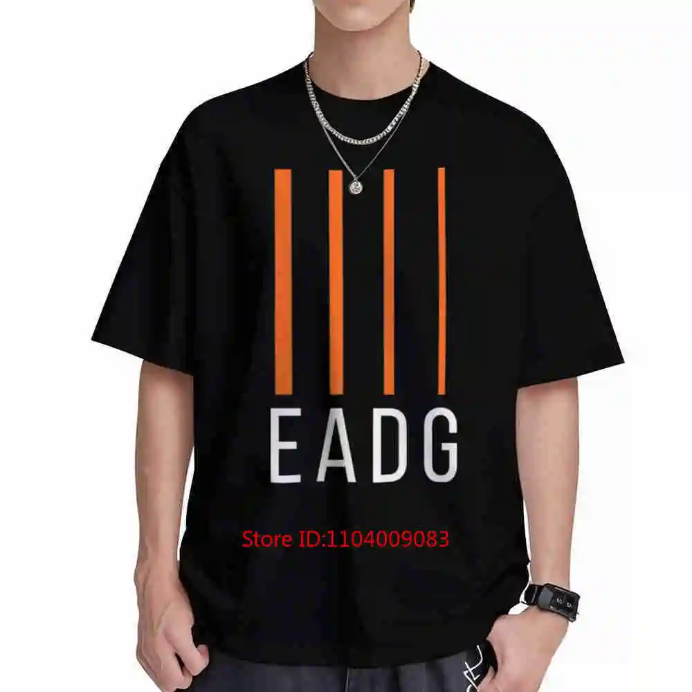 Bass Guitarist EADG 4 String Short Sleeve Tee 100% Cotton T-Shirt