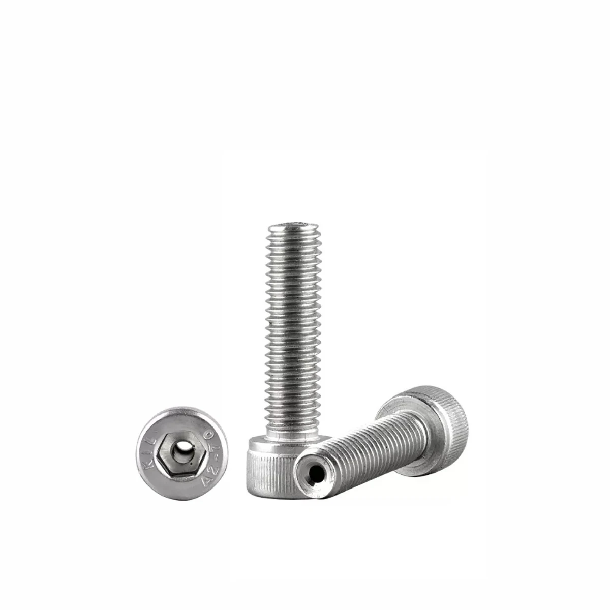 304 SS Cup Head Inner Hexagonal Hollow Hole Exhaust Screw Cylindrical Head Vacuum Through Hole Mask Machine Threading Bolt M4-M6