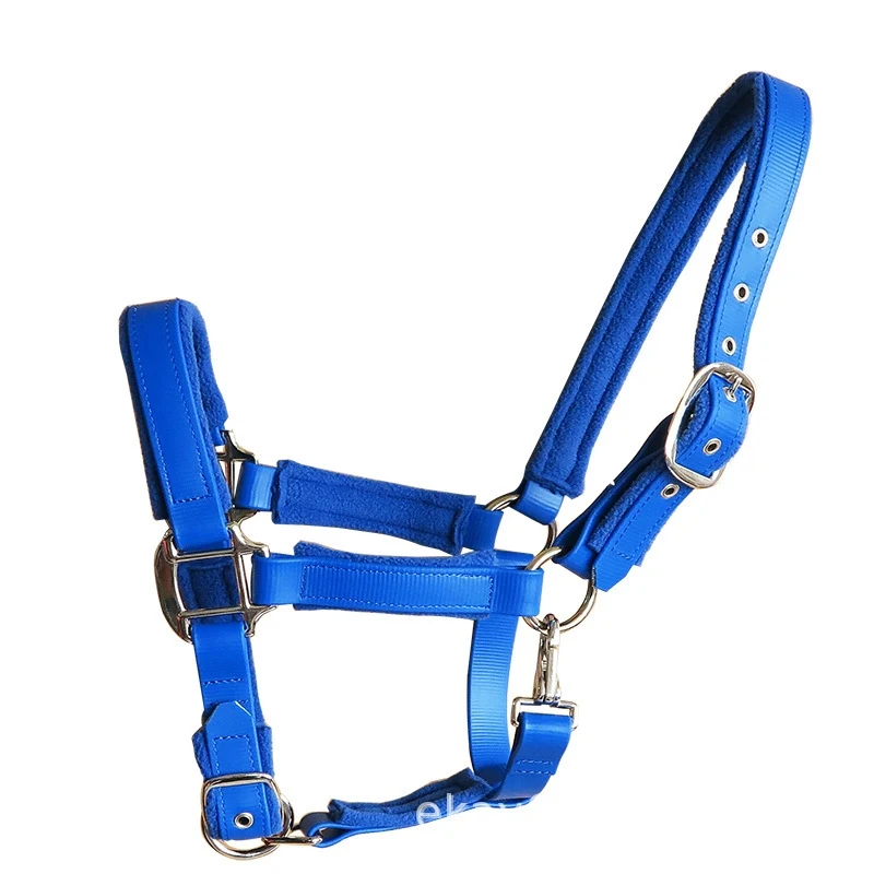 Új Lágy párnázott lovas Kötőfék Kantár PVC headstall fejét Nyakdísz lovas lovagló kiegészítők ergonomic Lakályos halters