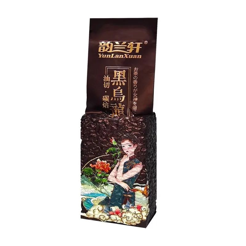 Schwarzer Oolong-Teebeutel 250g Dickwandiger Aluminiumfolienbeutel Milchgeschmack Oolong Vakuumverpackung Grüner Oolong-Teebeutel Ursprung Taiwan