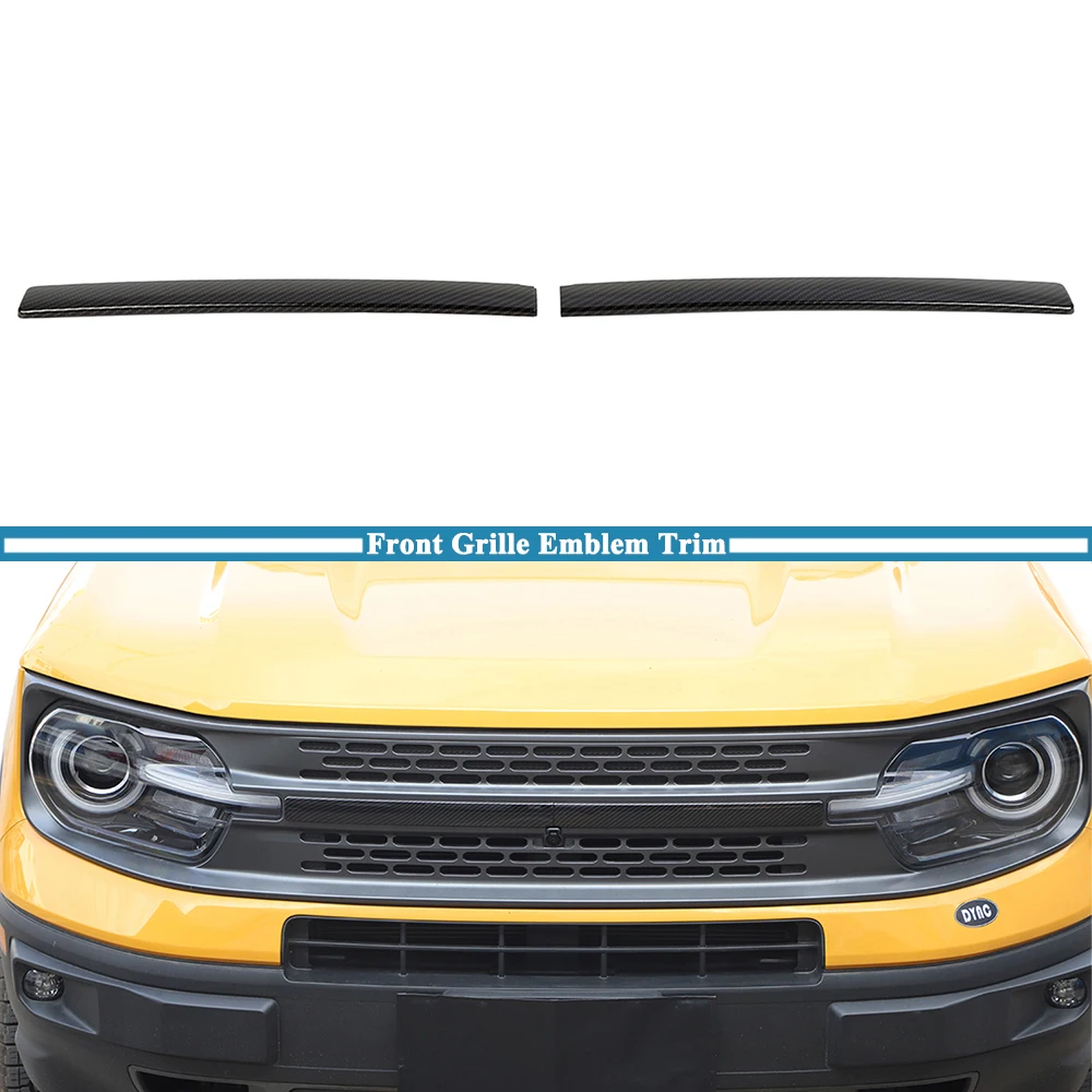 

Car Front Grille Grill Emblem Trim Letter Strips Decoration Cover Protector for Ford Bronco Sport 2021-2026 Exterior Accessories