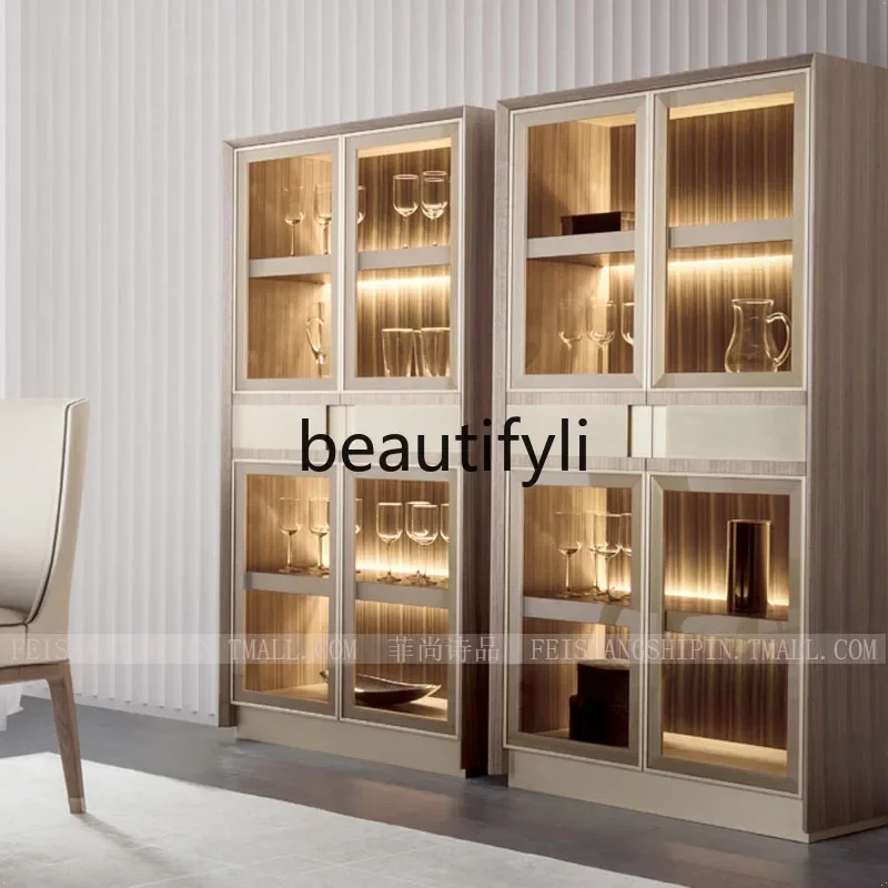 

1184A Floor-to-ceiling wine cabinet, decoration, restaurant Baijiu cabinet, Hong Kong-style collection, light luxury display rac