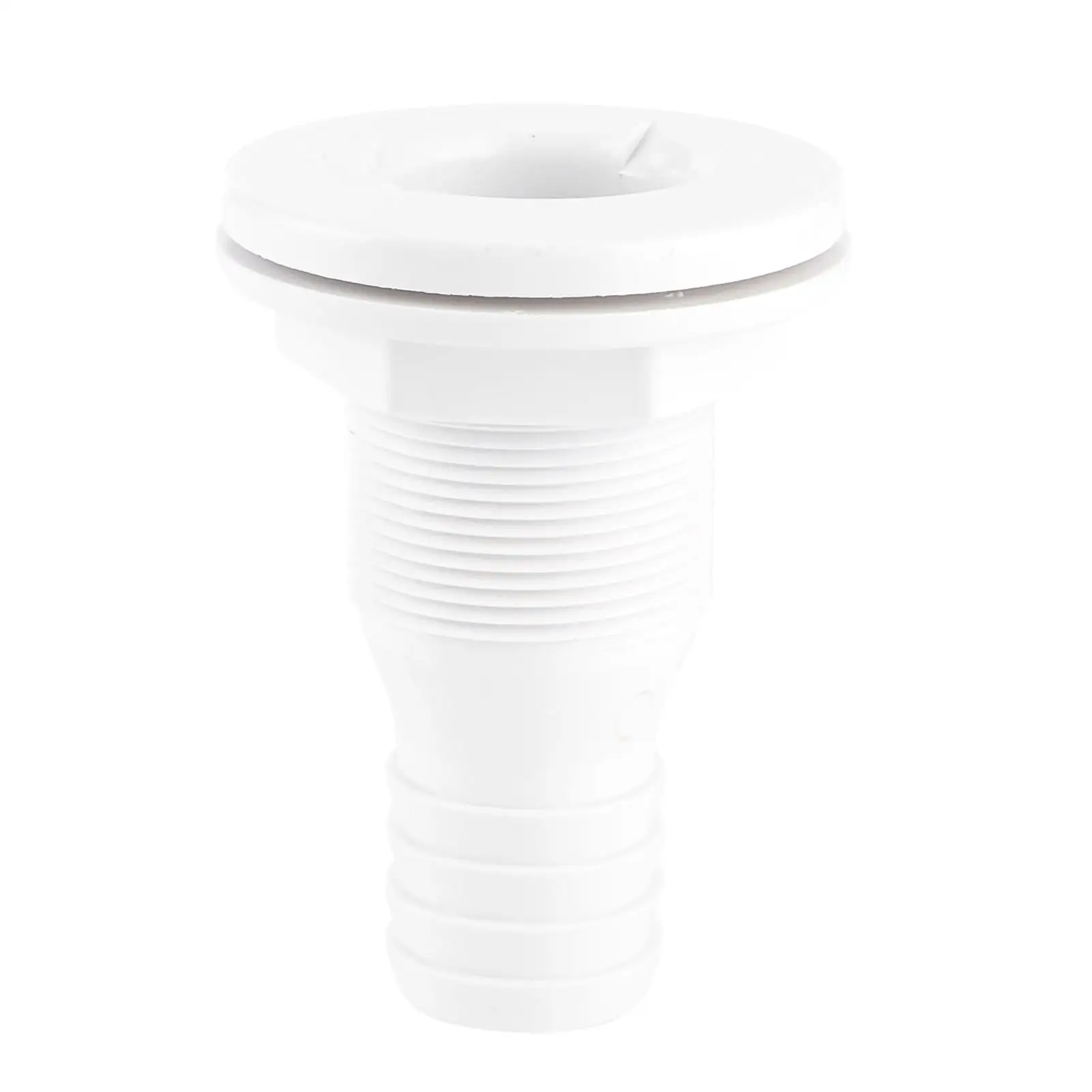 

1.25 Inch Thru Hull Fitting White Plastic Hose Connector for marine Boat Accessory Durable Watercraft Hardware