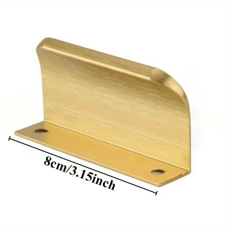 Hidden Furniture Long Handles Gold Kitchen Cabinet Pulls Punch Free Handles For Cabinets and Drawers Wardrobe Pulls